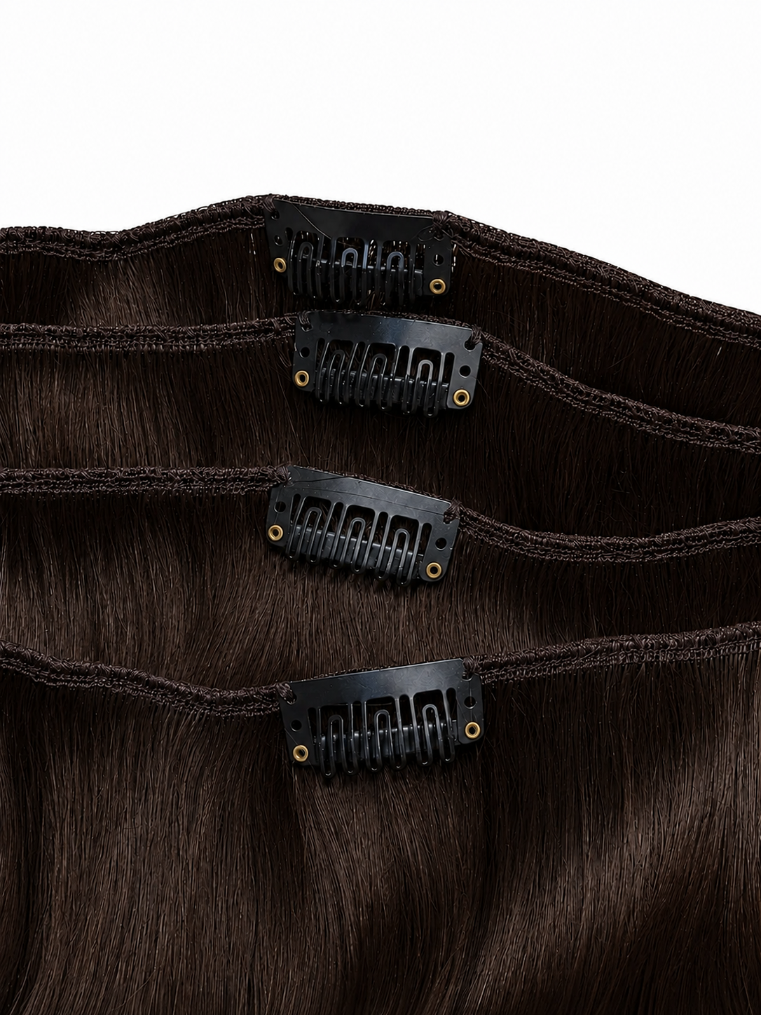20" Indian Remy Clip-In Hair Extensions - Dark Brown