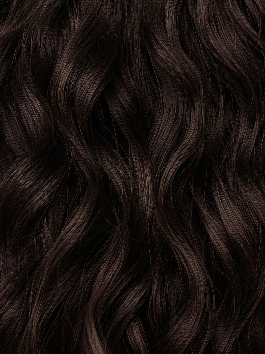 20" Indian Remy Clip-In Hair Extensions - Chocolate Brown