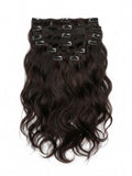 20" Indian Remy Clip-In Hair Extensions - Dark Brown