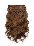 20" Indian Remy Clip-In Hair Extensions - Light Brown