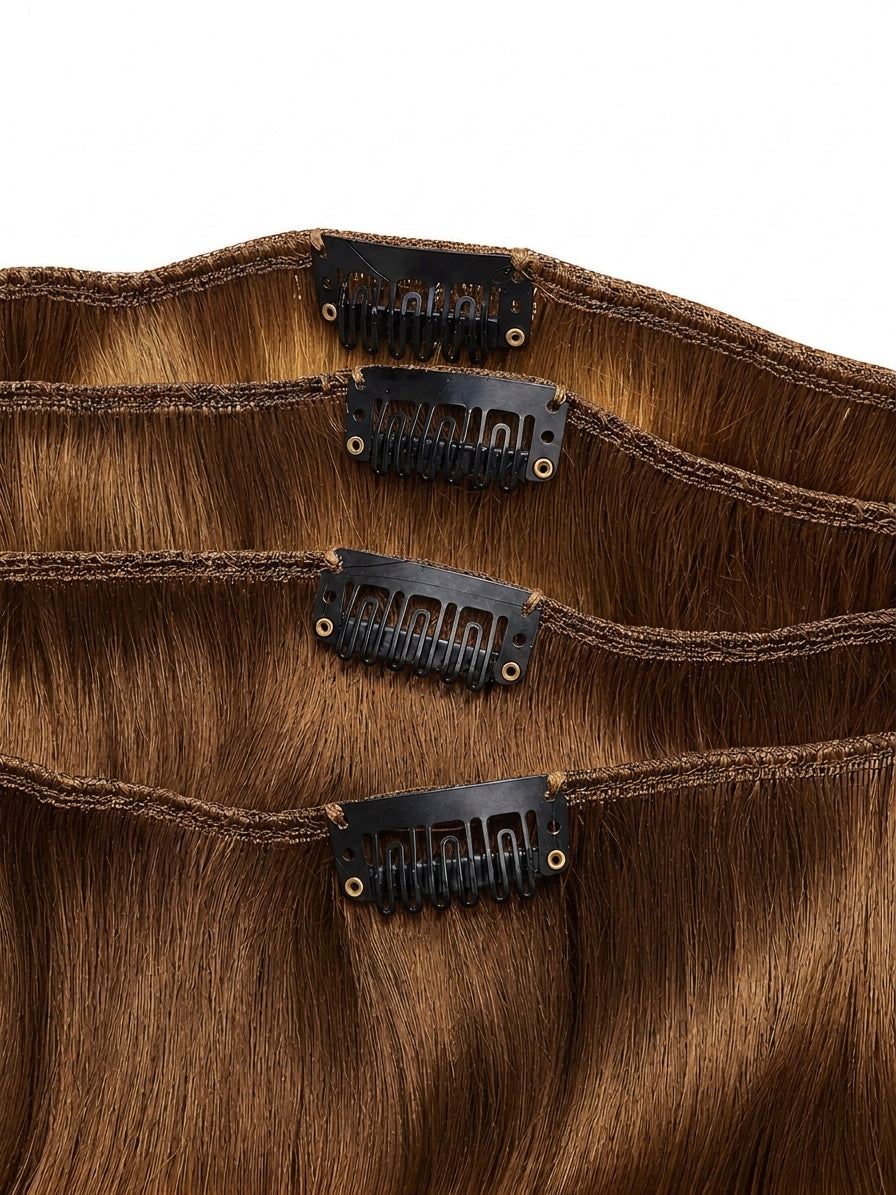 20" Indian Remy Clip-In Hair Extensions - Golden Brown