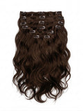 20" Indian Remy Clip-In Hair Extensions - Chocolate Brown