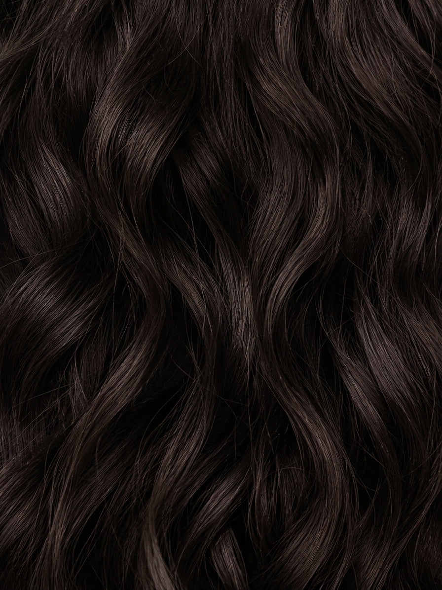 20" Indian Remy Clip-In Hair Extensions - Dark Brown